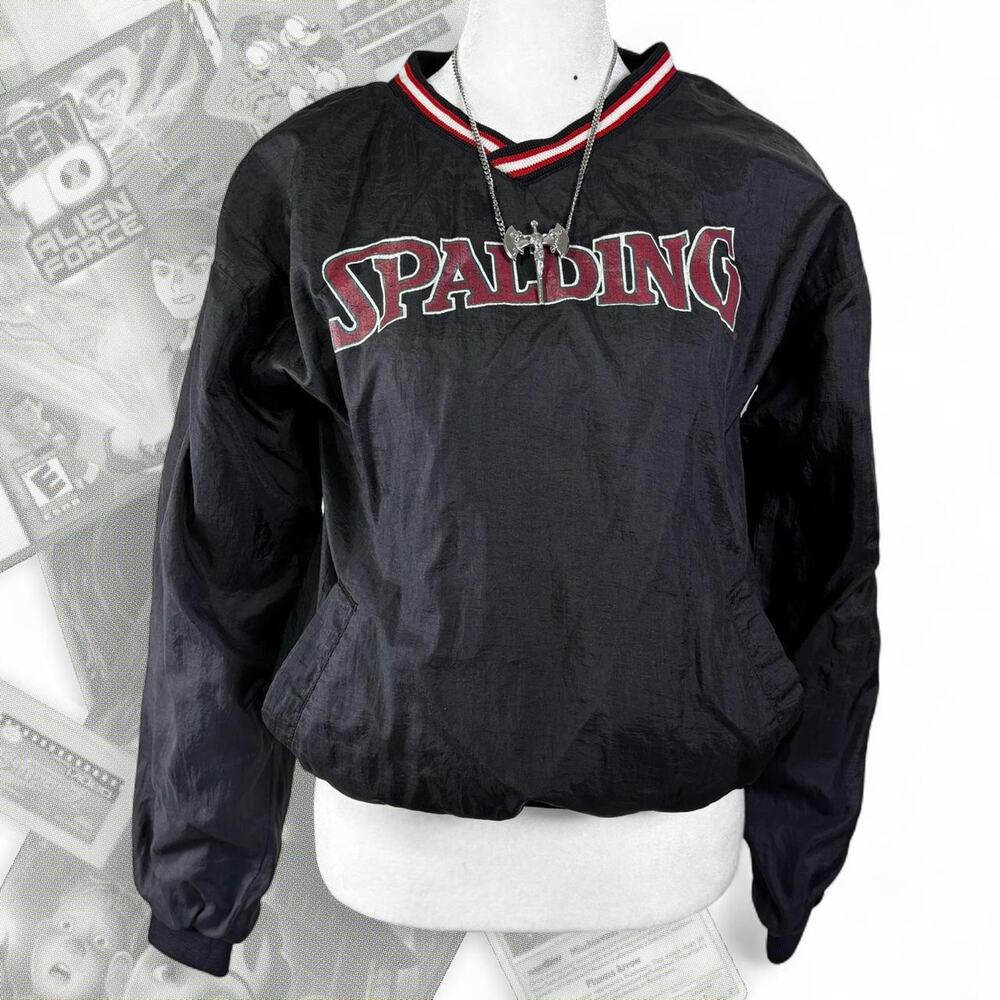 Vintage Spalding Pullover Windbreaker Varsity Style Sweatshirt